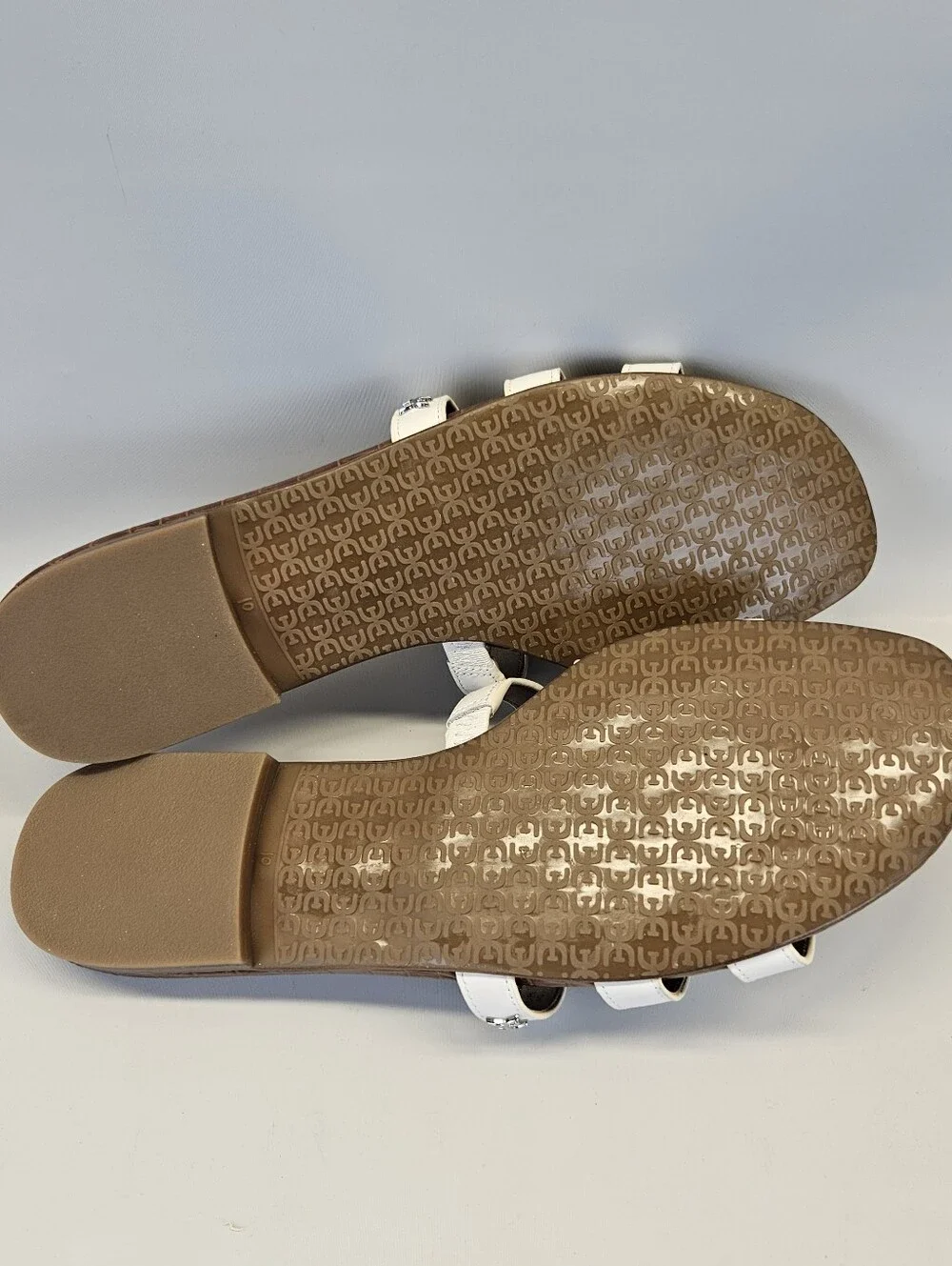 Sam Edelman Bay Sandals Slides White Leather Womens 10 Vacation Capsule Resort - Picture 7 of 10